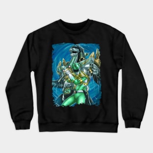 Green Power Ranger and Dragonzord Crewneck Sweatshirt